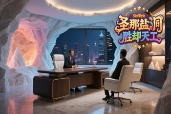 盐疗房办公区这么设计也阔以 太好看了