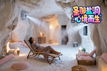 山东蓝海酒店人造洞穴盐疗屋太美太艺术了